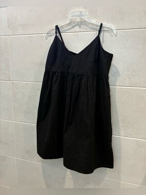 A New Day Black Spaghetti Strap Babydoll Dress NWT Medium